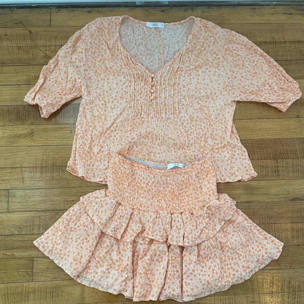 Talulah shirt and skirt matching set
